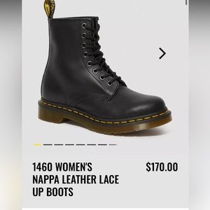 Dr Martens 1460 Women’s Nappa leather lace up boot - black WORN ONCE